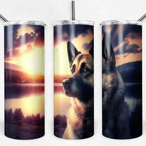 Elk Hound 20oz Stainless Steel Tumbler with‎ Straw